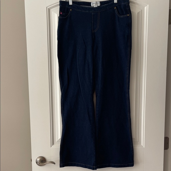 Pajama Jeans Women's Dark Blue Wide Leg Jeans Medium - Picture 2 of 7